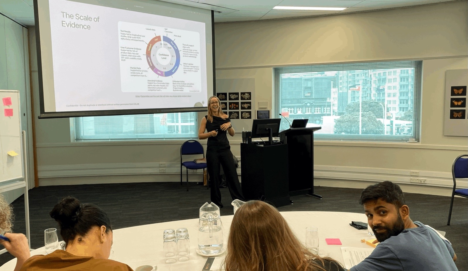 Corinna running a roadmap prioritisation workshop